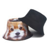 Wholesale Double Sided Fisherman Hat with Orangutan Pattern Stylish Sunscreen Hat for Men and Women
