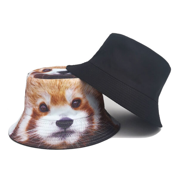 Wholesale Double Sided Fisherman Hat with Orangutan Pattern Stylish Sunscreen Hat for Men and Women