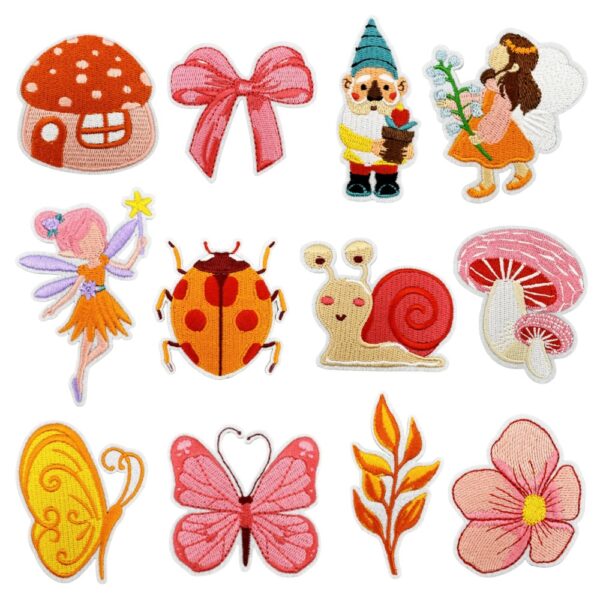 oly-7b9ea0c60b8a8ae383d85f9cd8724378 Wholesale Polyester Iron-on Patches Fairy and Animal Designs for Clothing Bag Decoration Fashion Accessory