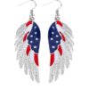 oly-7bb3c46884043bcafe44965449a3b687 Wholesale American Flag Acrylic Earrings Heart Shape Star Print Festival Party Jewelry Accessory