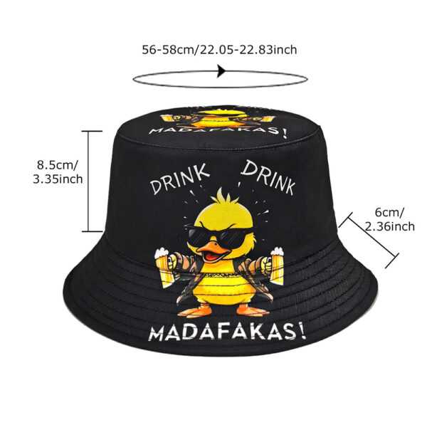 Wholesale Chic Duck Chick Print Bucket Hat Sun Protection Dome Hat for Resale