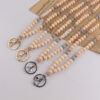 Wholesale Beaded Silicone Lanyard Necklace Silver Ball Chain Fashion Accessory