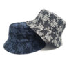 Wholesale Chic Houndstooth Print Bucket Hat Women's Sun Protection Fashion Accessory