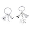 Wholesale Modern Science Lab Flask Microscope DNA Biologist Keychain Alloy Car Key Accessory