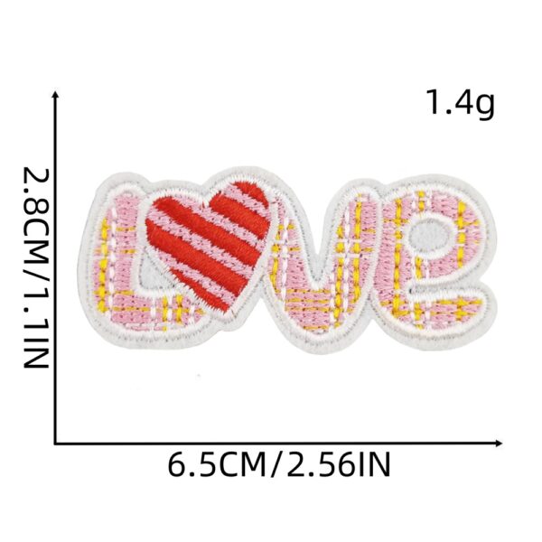 Wholesale Valentine's Day Embroidered Patch Love Hearts Balloons Puppy Cute Decorative Accessory for Women Clothing Gift