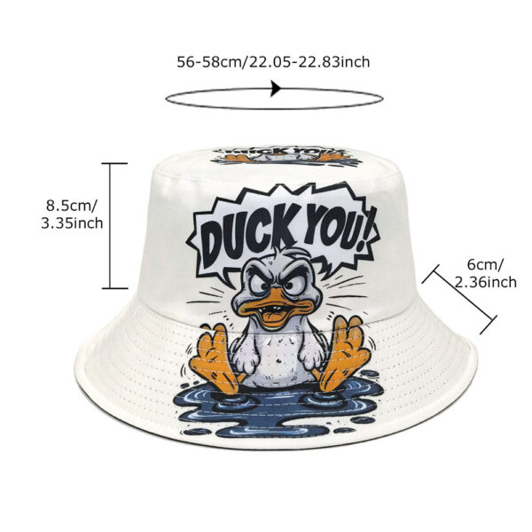 Wholesale Trendy Cartoon Duck Print Bucket Hat Fashion Accessory for Everyday Wear