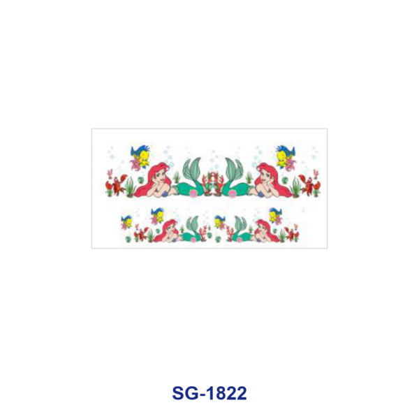 Wholesale 8pcs Cartoon Bear Mermaid Princess Pattern 3oz Cup Stickers Wrap OLY Exclusive