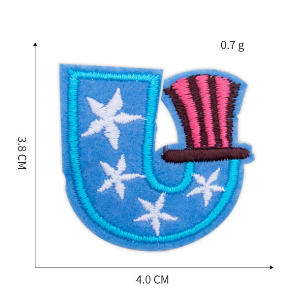 oly-7c254ffbe643333833fe0cc1827496b1 Wholesale Modern Letter Patch Embroidery Sticker Rayon Fabric Clothing Decorative Accessory
