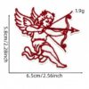 Wholesale Vintage Red Line Embroidery Patch Valentine's Day Applique for Clothing Bags DIY Craft Supply