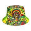 Wholesale Fashion Ethnic Pattern Double Sided Bucket Hat for Outdoor Sun Protection