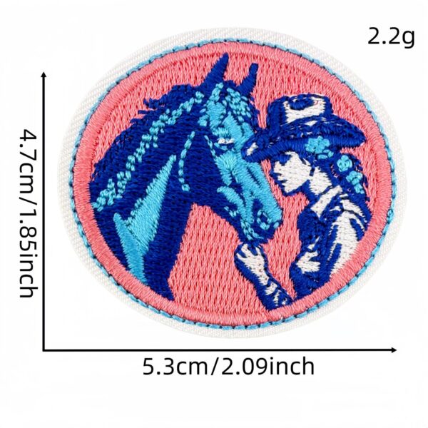 Wholesale Embroidered Iron On Patches Western Cowgirl Skull Design 24pcs Set DIY Fashion Accessory