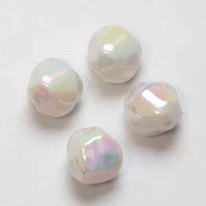 01-white / The size is about 12mm, the hole diameter is about 1.8mm (sold by piece)