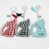 Wholesale Cat Rhinestone Keychain Fashion Bag Pendant Car Accessory Gift for Women