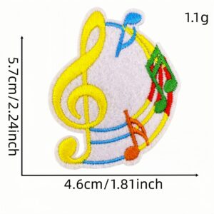 Musical note cloth sticker 12#