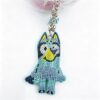 Wholesale Rhinestone Cartoon Dog Keychain with Tassel Korean Style Fashion Accessory Bag Charm for Wedding Gift Boutique Resale