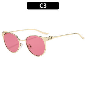 C3-Gold-framed rose-red flake