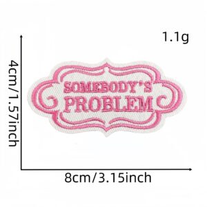 Colored english word cloth sticker 15#