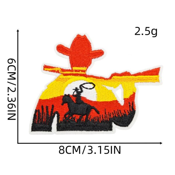 Wholesale Western Cowboy Cactus Embroidered Patch Decorative Fashion Accessory for Bags Clothing Resale Gift