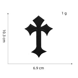Punk style skull cloth sticker 5#