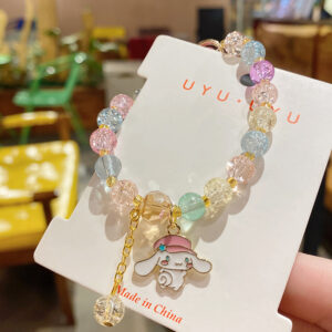 Pink hat Yugui dog bracelet bag