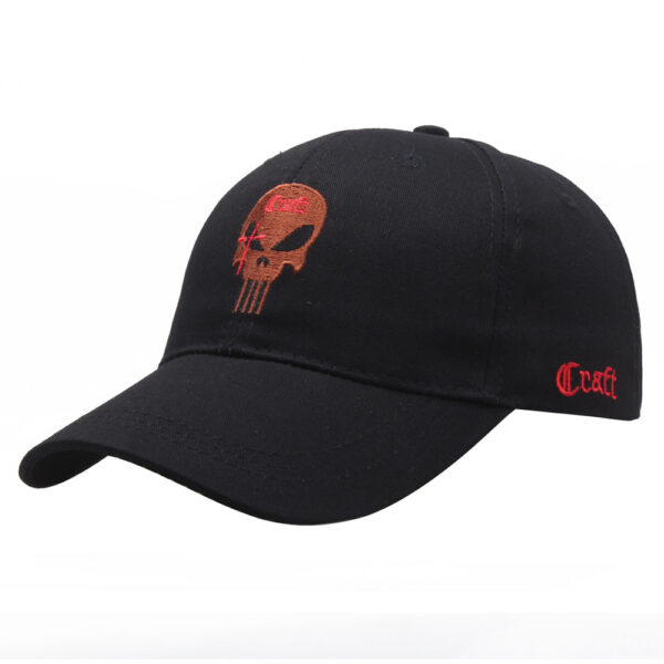 oly-7cdd54d9c617ac1c371f2219c47b7c45 Wholesale Stylish Skull Print Baseball Cap Black Cotton Casual Outdoor Sports Hat Fashion Accessory