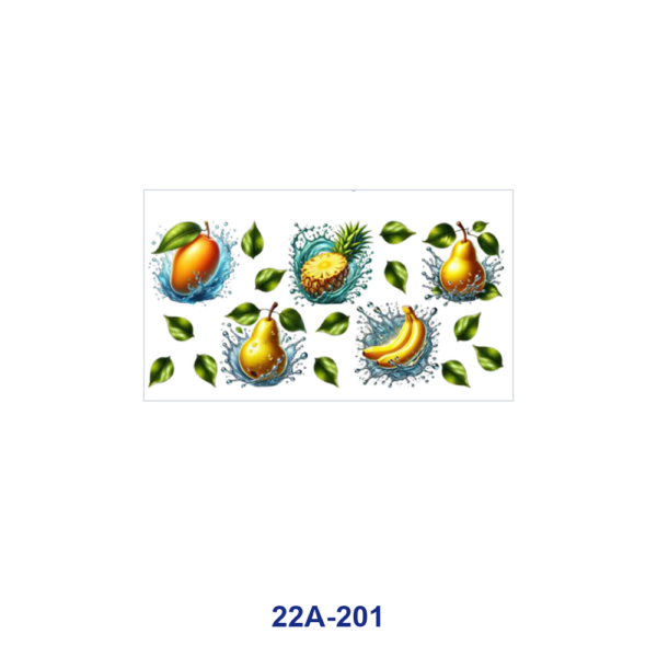 oly-7cef3a27ea0f402d17cbdf66e8b93cc7 Wholesale 5pcs Water Splash Fresh Mixed Fruit Green Leaf Realistic Watercolor Print 16oz Cup UV DTF Wraps