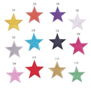 Five-pointed star cloth sticker combination (12)