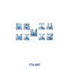 oly-7d12e1e53428effda3b65e0a78195a07 Wholesale 5pcs Fairy Forest Floral 26 Capital Alphabet Green Vine Blue Hydrangea Custom Initial Decor Prints 16oz Cup UV DTF Wraps