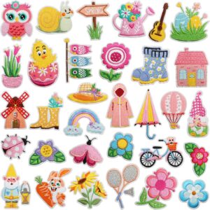 oly-7d1dd1f38d60e0683dde0a9fe059ba50 Wholesale Spring Blossom Chick Embroidered Patch Polyester Thread Fashion Accessory for Clothing