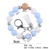 oly-7d261efdecbc347bd46e9a109bce37d8 Wholesale Light Yellow Silicone Korean Style Wrist Keychain with Tassel Fashion Accessory Gift Boutique Resale