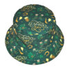 Wholesale Clover Print Bucket Hat Double Sided Sun Protection Hat for Women Casual Outdoor Travel