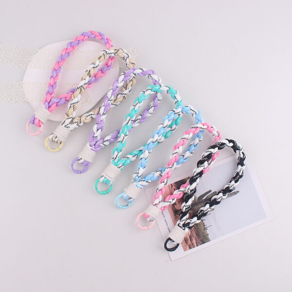 oly-7d4984663b6824b4691248371ac91cd4 Wholesale Stylish Silicone Beige Phone Lanyard Key Ring with Spring Coil for Everyday Resale
