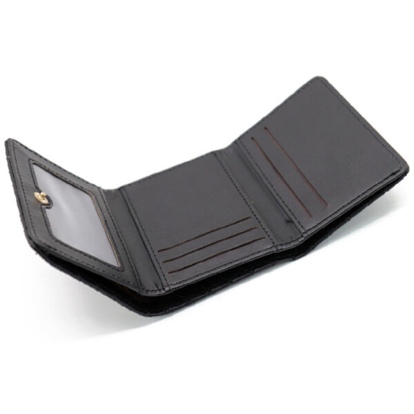 oly-7d590310cdcab4952fb31e19b2031057 Wholesale Modern PU Leather Tri Fold Wallet with Braided Pattern White Boutique Resale