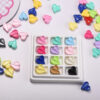 oly-7d5a5a95a4f6d84362cdacfc718baca6 Wholesale Light Luxury Electroplated Acrylic Loose Beads Mixed Color Leaves Hearts for DIY Jewelry Making and Bag Charms