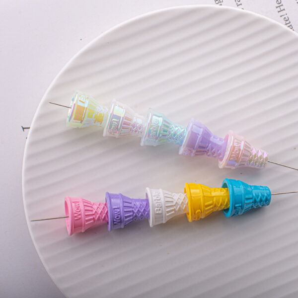 oly-7d66cd642a76c9bc357e37c1cc0e0db0 Wholesale Ice Cream Cone Acrylic Beads Cream Solid Color for DIY Jewelry Bag Charm Fashion Accessory