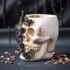 Wholesale Halloween Butterfly Skull Resin Pen Holder Desktop Ornament Decorative Accent Gift for Couple Wedding