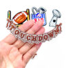 Wholesale Football Theme Embroidered Patch DIY Iron-On Badge for Shoes Hats Gift Craft Supply