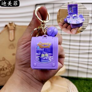 Folding dollhouse magic school bag-purple