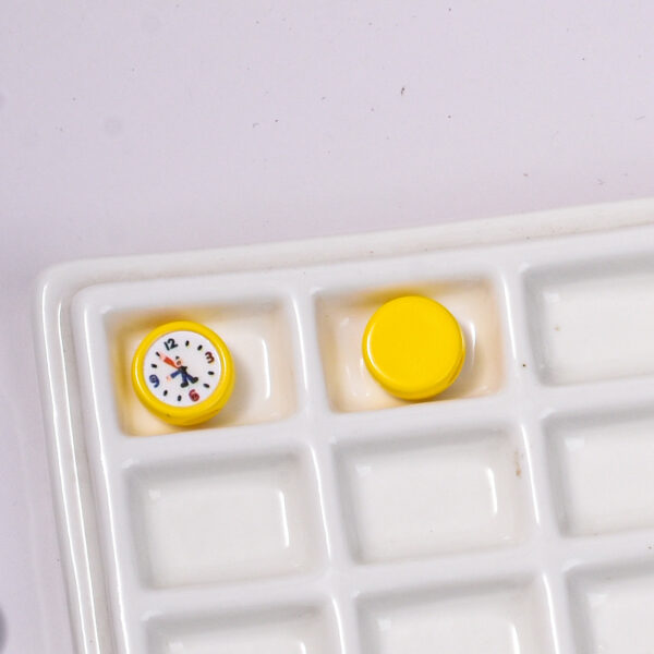 oly-7dcbf1811e2e747f4c3a7b4ab8252461 Wholesale Trendy Cartoon Clock Acrylic Loose Beads Electroplated for DIY Keychain Phone Charm