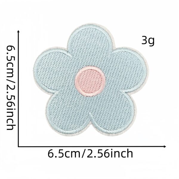 Wholesale Chic Floral Self Adhesive Embroidery Patches Polyester Thread for Everyday Bag Accessory