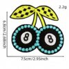 oly-7e04b0c367bdccf91cc1d501ebb4cc3c Wholesale Polyester Embroidered No.8 Billiard Patches with Cherry Design Decorative Iron On Patches for Casual DIY and Gifts