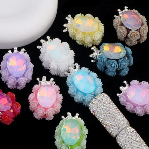 Wholesale Red Polymer Clay Crown Beads DIY Bag Charm Phone Accessory