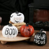Wholesale European Style Resin Pumpkin Black Halloween Decorative Accent for Party Tabletop