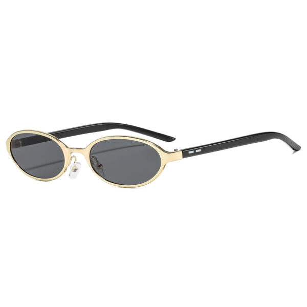 oly-7e19e6e62beac958c9ac1e9d4e624c32 Wholesale Trendy Oval Retro Sunglasses Gold Frame Gray Lens UV400 Sun Protection for Summer