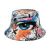 Wholesale Chic Reversible Bucket Hat with Eye Print Sun Protection Fashion Accessory