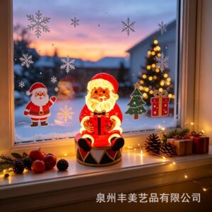 Santa Claus (carrying a gift box)