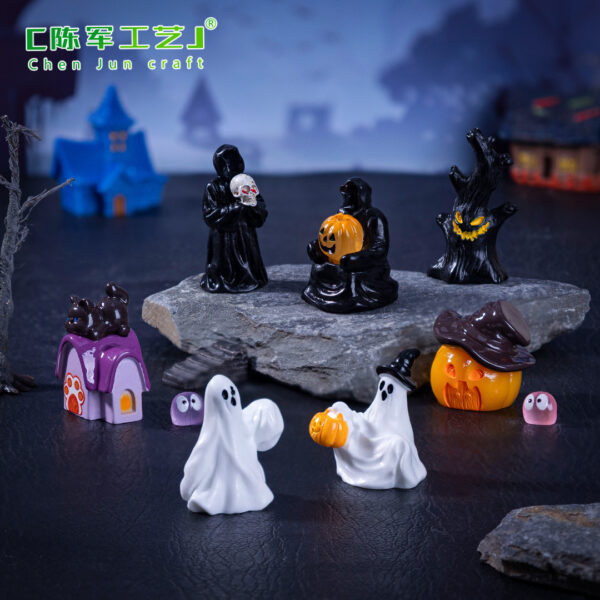 Wholesale Halloween Death God Castle Resin Ornament Decorative Accent DIY Accessory