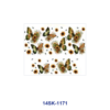 Wholesale 2/4/8pcs Watercolor Colorful Butterfly Floral Print Mini Cup Keychain Sticker