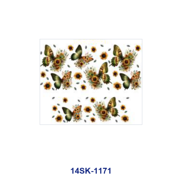 Wholesale 2/4/8pcs Watercolor Colorful Butterfly Floral Print Mini Cup Keychain Sticker