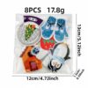 Wholesale Christmas Cartoon Snowflake Penguin Embroidered Patches Set of 8 Polyester Thread Decorative Accent Craft Supply